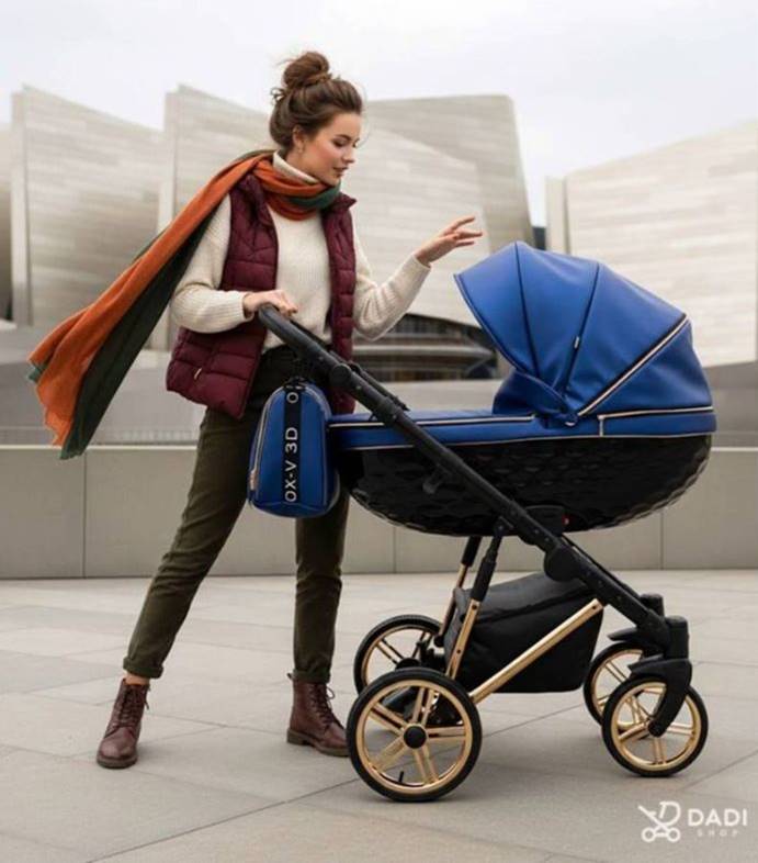 Mama i dziecko w wózku 3w1 – komfortowa pierwsza podróż malucha.